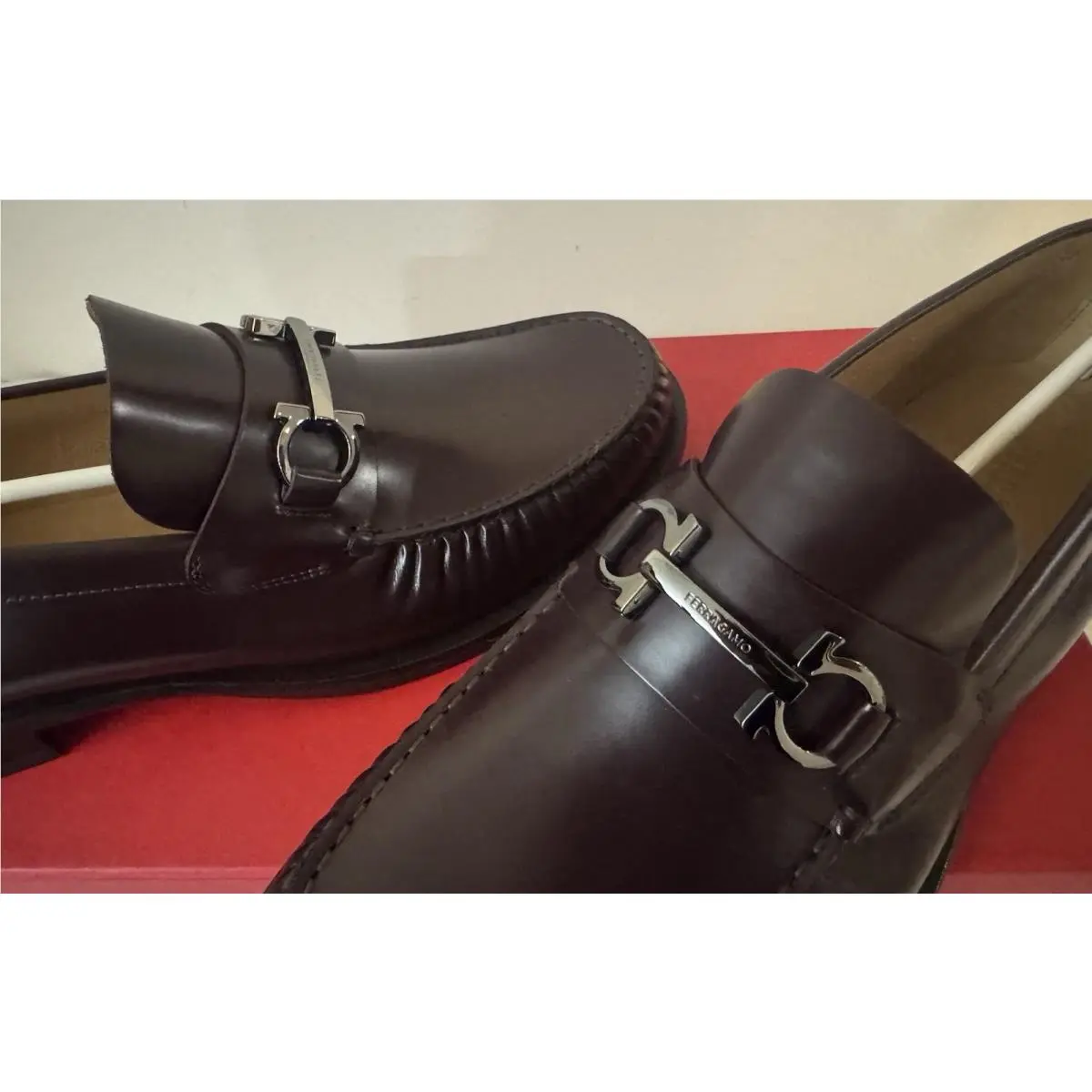 Salvatore Ferragamo shoes - FERRAGAMO FORT GANCINI BIT - FERRAGAMO FORT GANCINI BIT - Red (UPC: 8058698930354) 10