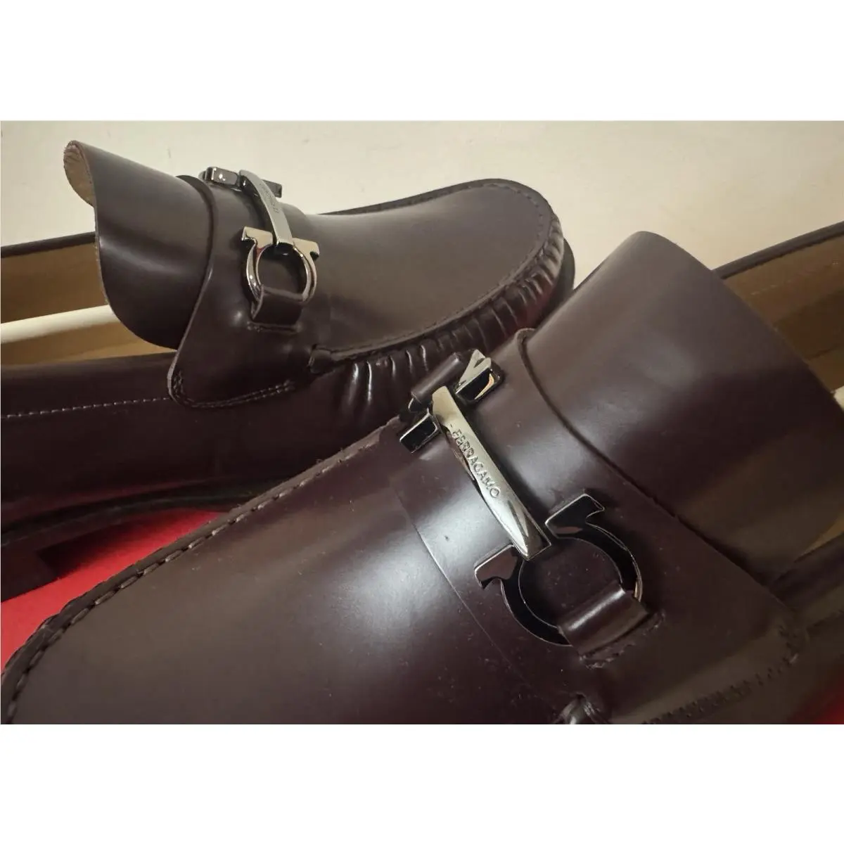 Salvatore Ferragamo shoes - FERRAGAMO FORT GANCINI BIT - FERRAGAMO FORT GANCINI BIT - Red (UPC: 8058698930354) 15