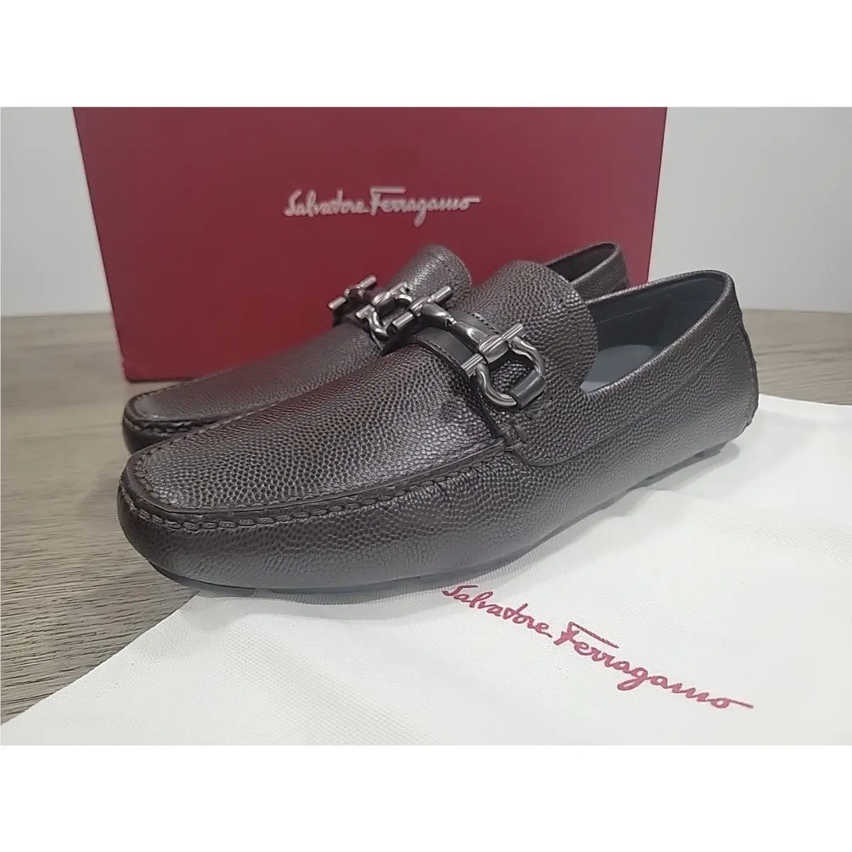 Salvatore Ferragamo Mens Brown Parigi Shoes 7 D