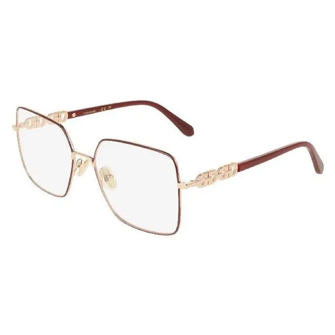 Ferragamo SF2241 772 Rose Gold Eyeglasses Frames 56mm Unisex by Salvatore Ferragamo