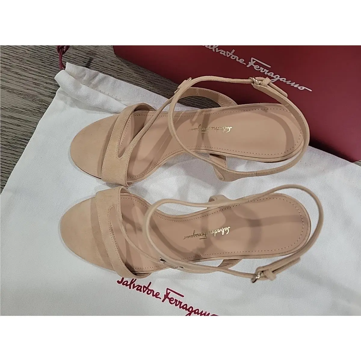 Salvatore Ferragamo shoes - Salvatore Ferragamo Nuede - Nuede - Beige 0