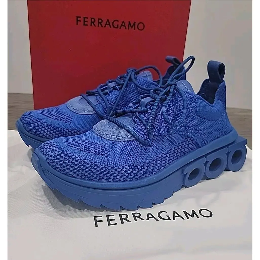 Salvatore Ferragamo Nima Women Blue Sneaker Shoes 6 M