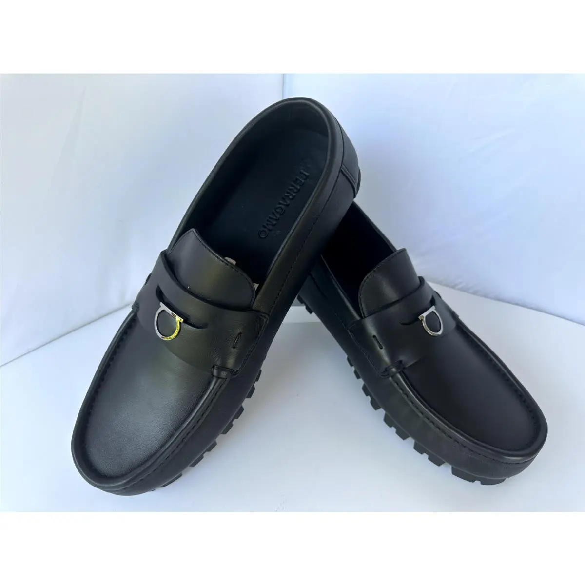 Salvatore Ferragamo shoes - loafers - loafers - Black, Main: Black (UPC: 8056283676885) 12