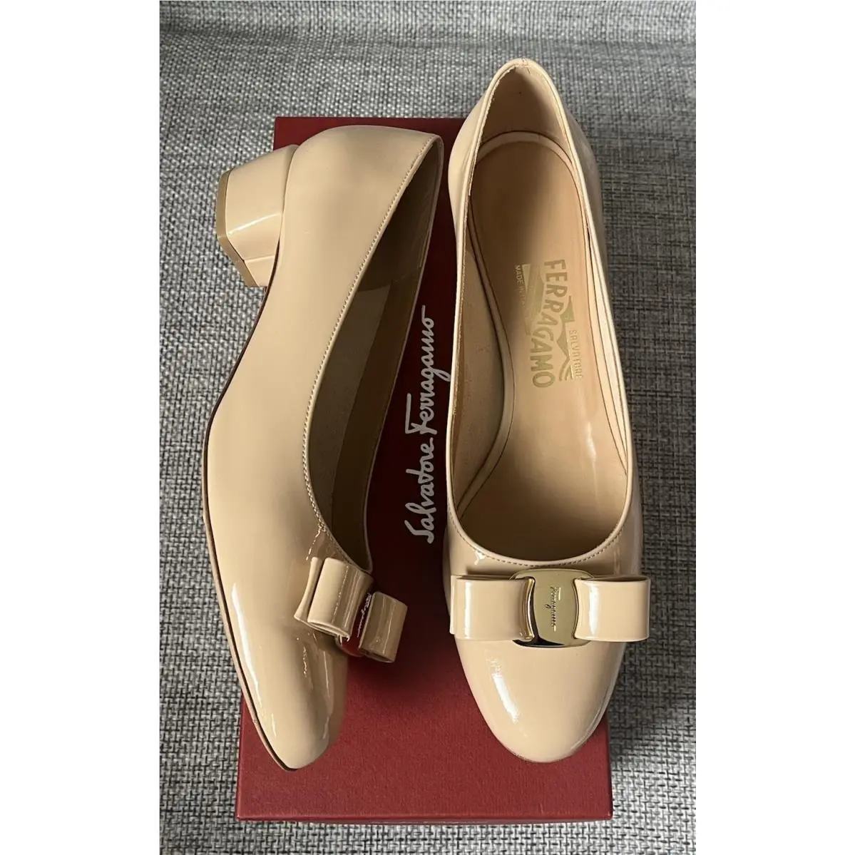 Salvatore Ferragamo shoes - Salvatore Ferragamo Vara - Vara - Beige 1