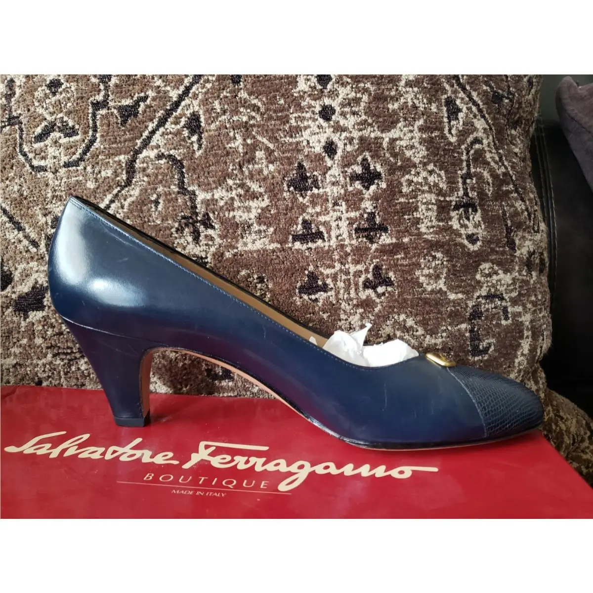 Salvatore Ferragamo shoes - Navy Blue 4