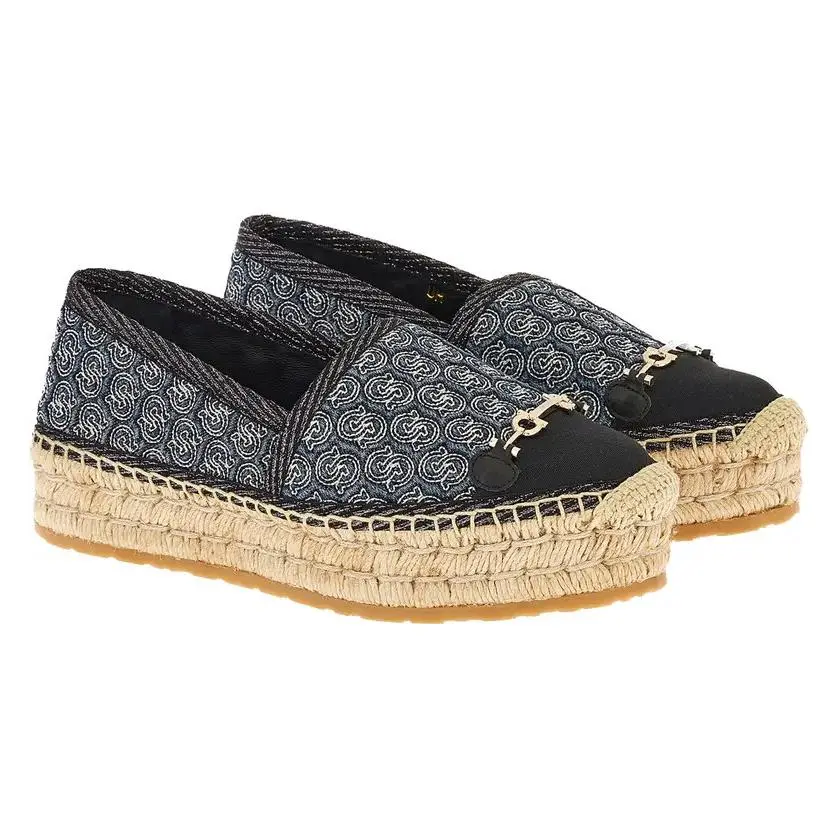 Salvatore Ferragamo Kim Gancio Espadrille Shoes Size 40C Msrp: - Denim