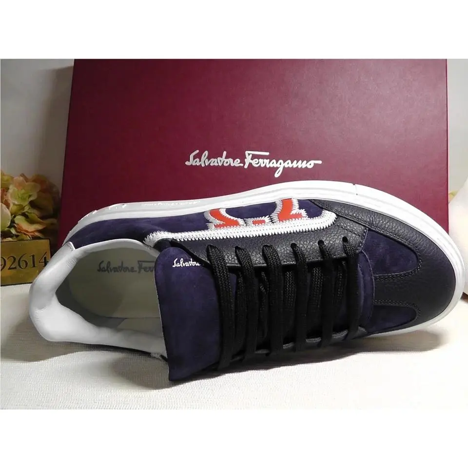Salvatore Ferragamo shoes - Salvatore Ferragamo BORG 5 - BORG - Blue/White/Red 3