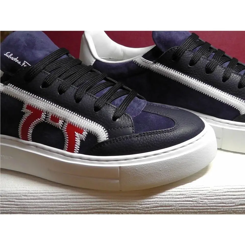 Salvatore Ferragamo shoes - Salvatore Ferragamo BORG 5 - BORG - Blue/White/Red 1