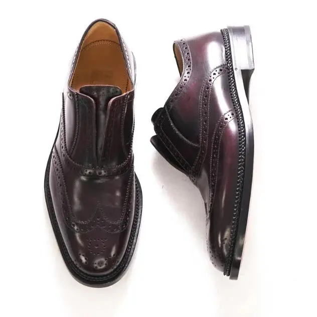 Salvatore Ferragamo Men’s Gaudino Wingtip Brogue Leather Loafer Size 8