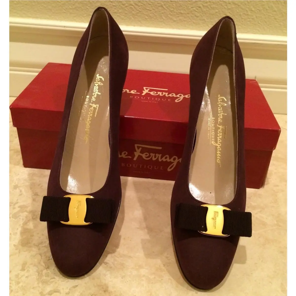 Salvatore Ferragamo shoes - Salvatore Ferragamo Vara - Vara - Plum Burgundy Purple 8