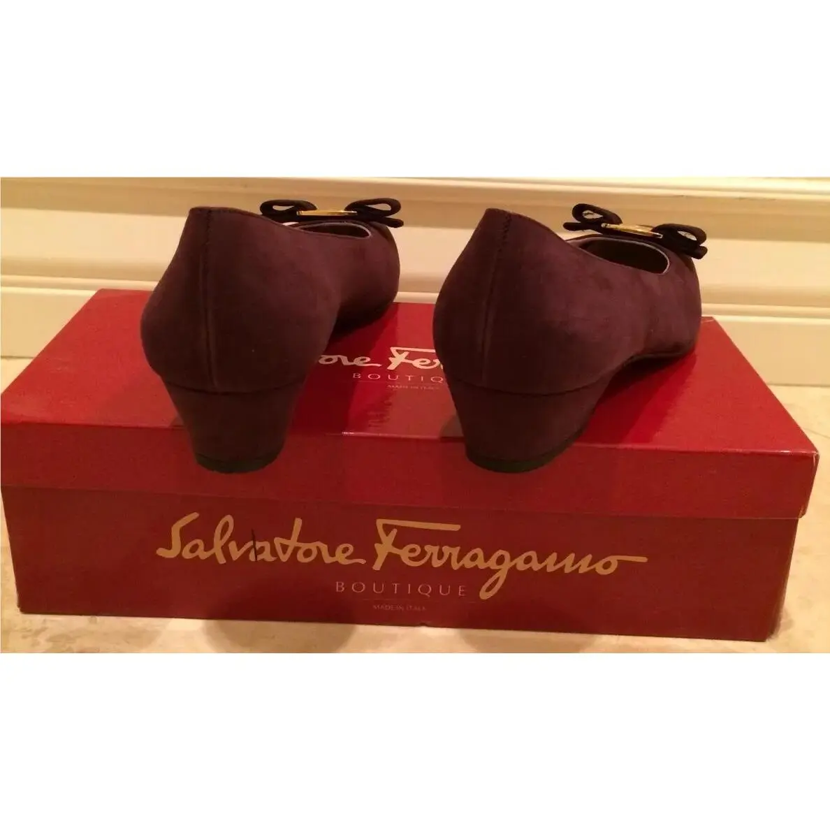 Salvatore Ferragamo shoes - Salvatore Ferragamo Vara - Vara - Plum Burgundy Purple 10