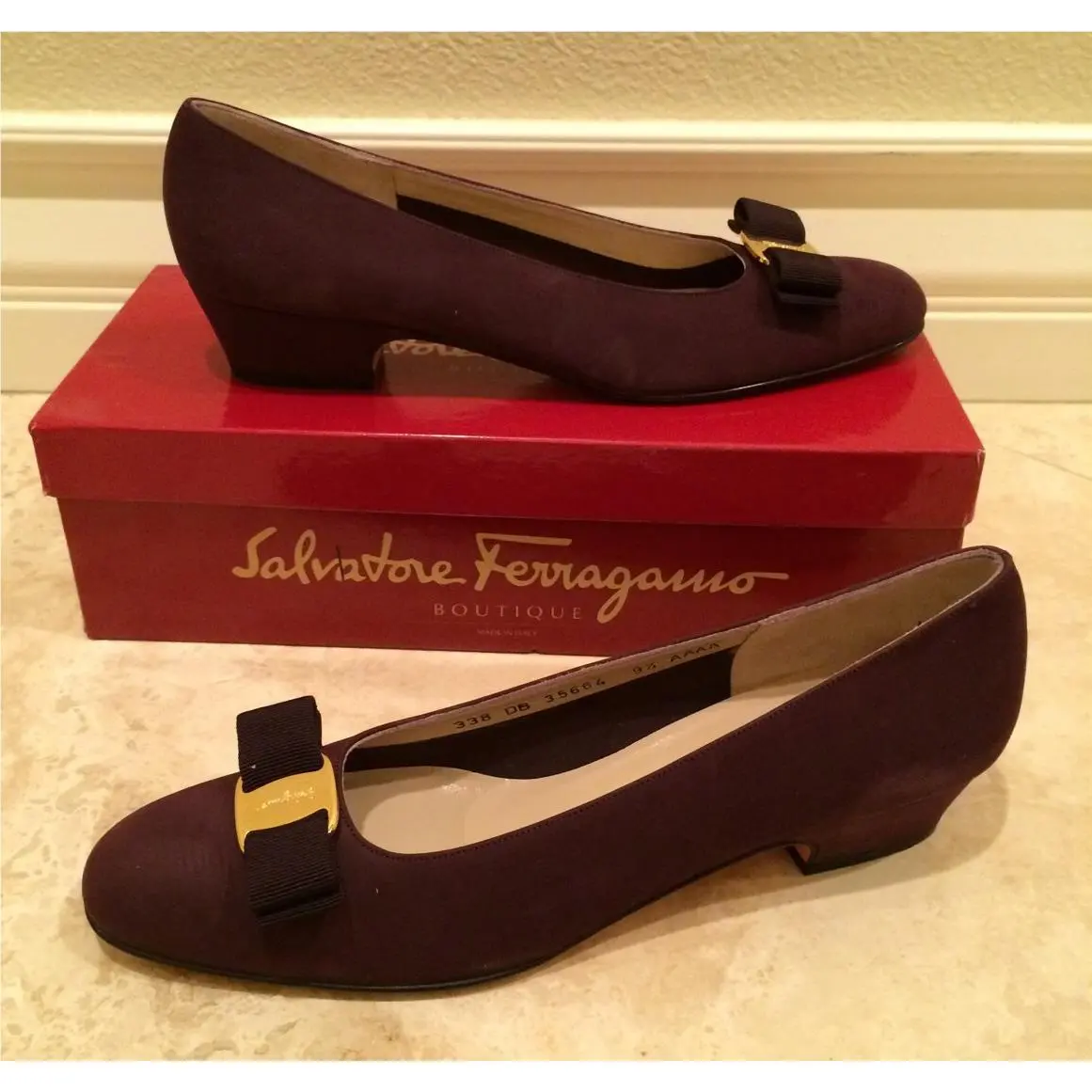Salvatore Ferragamo shoes - Salvatore Ferragamo Vara - Vara - Plum Burgundy Purple 0