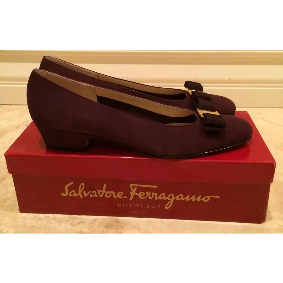Salvatore Ferragamo shoes - Salvatore Ferragamo Vara - Vara - Plum Burgundy Purple 2