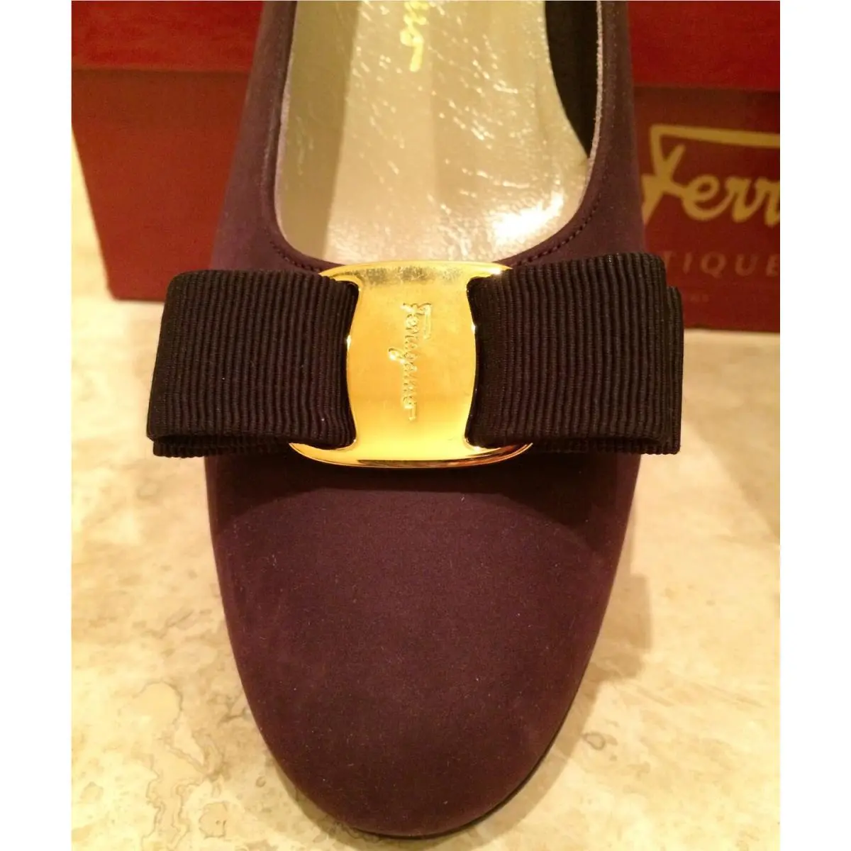 Salvatore Ferragamo shoes - Salvatore Ferragamo Vara - Vara - Plum Burgundy Purple 3