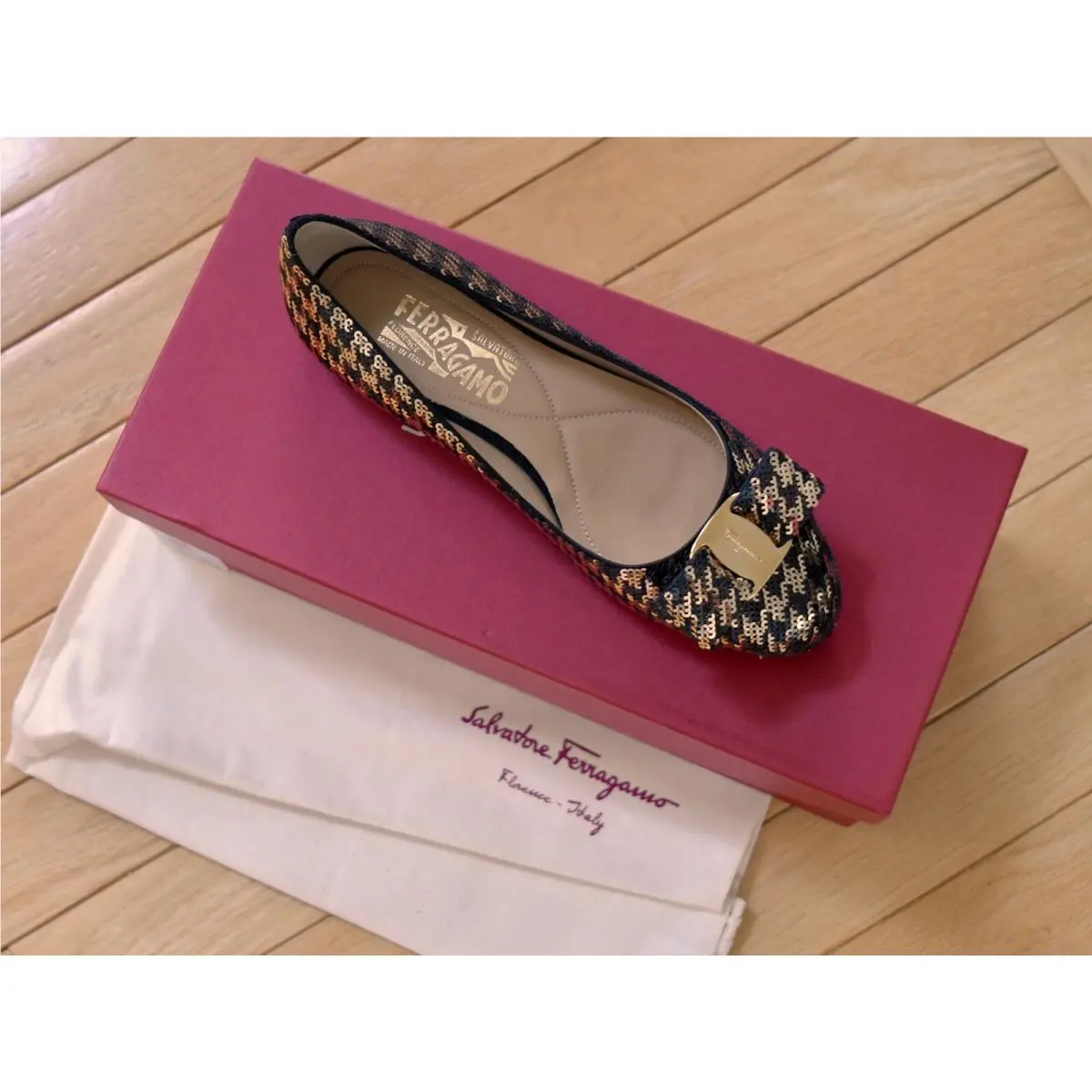 Salvatore Ferragamo shoes - Gold & Black 1