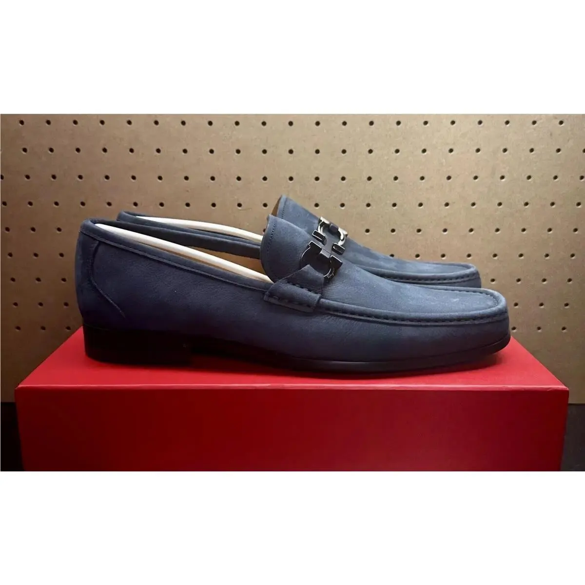 Salvatore Ferragamo shoes - Grandioso Suede Loafers - Grandioso Suede Loafers - Blue 1
