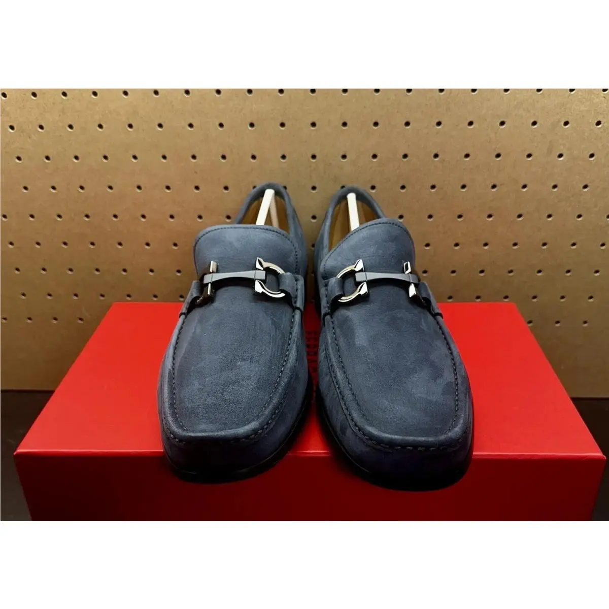 Salvatore Ferragamo shoes - Grandioso Suede Loafers - Grandioso Suede Loafers - Blue 2