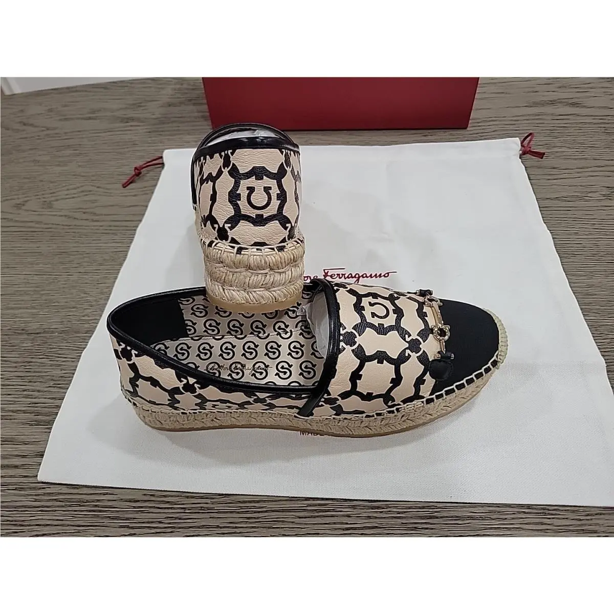Salvatore Ferragamo shoes - Salvatore Ferragamo Kim Gal Wedge Espadrilles - Beige 2