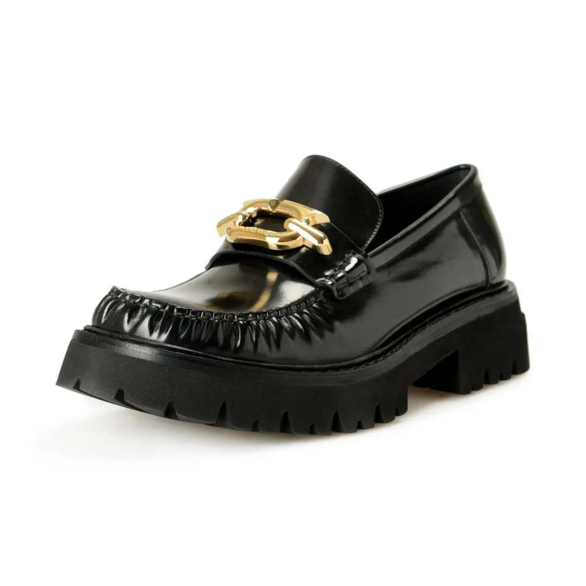 Salvatore Ferragamo Women`s Ingrid Leather Loafers Shoes US 10C IT 40C