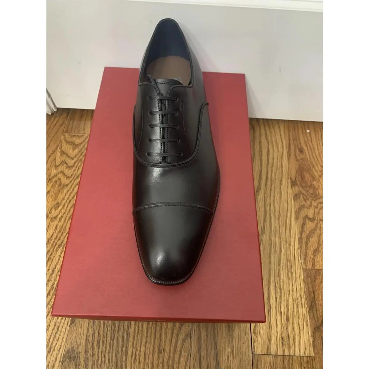Salvatore Ferragamo Luce Divis Black Leather Mens Oxford Lace Shoes 7 EE