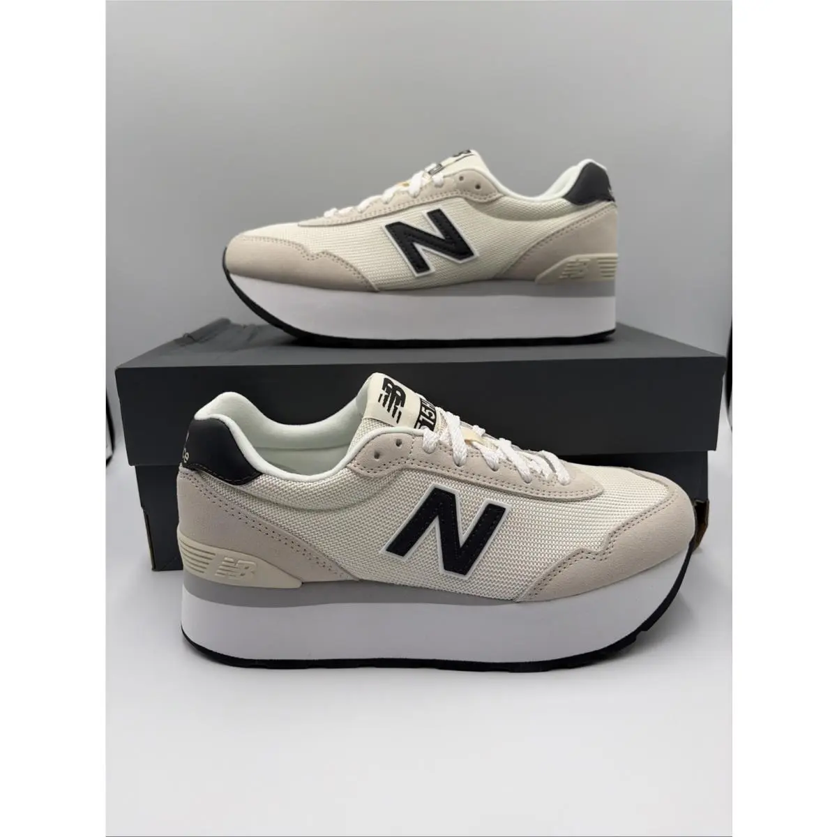 515H Womens Size 8.5 White Beige Platform Sneaker WL515HAH by New Balance