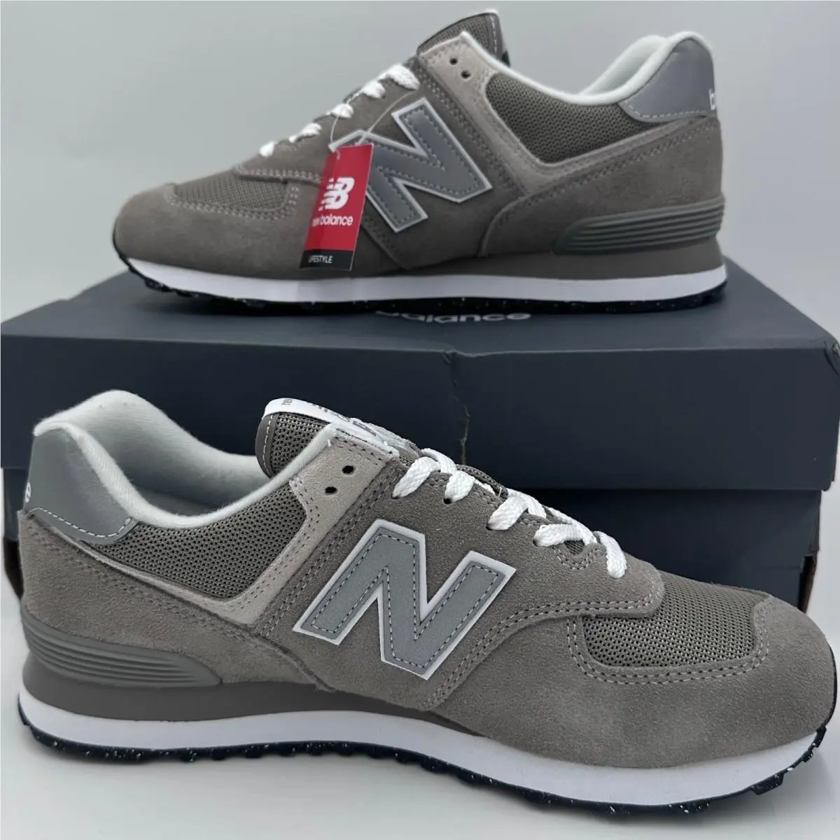 574 Sneakers Mens 8.5 Grey ML574EVG Classic Lifestyle Running New by New Balance