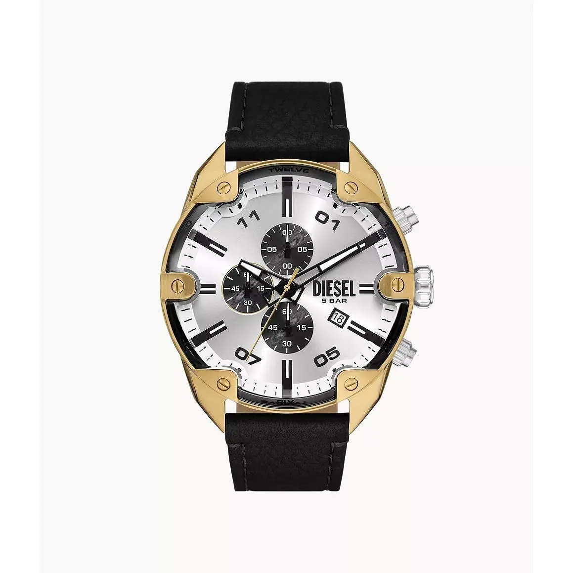 Spiked Chronograph Quartz Silver Dial Mens Watch DZ4671 by Diesel