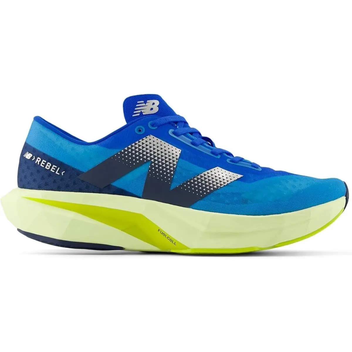 New Balance shoes - FuelCell Rebel v4 - FuelCell Rebel - MFCXLQ4 - Spice Blue / Limelight / Blue Oasis (UPC: 197375647838) 4
