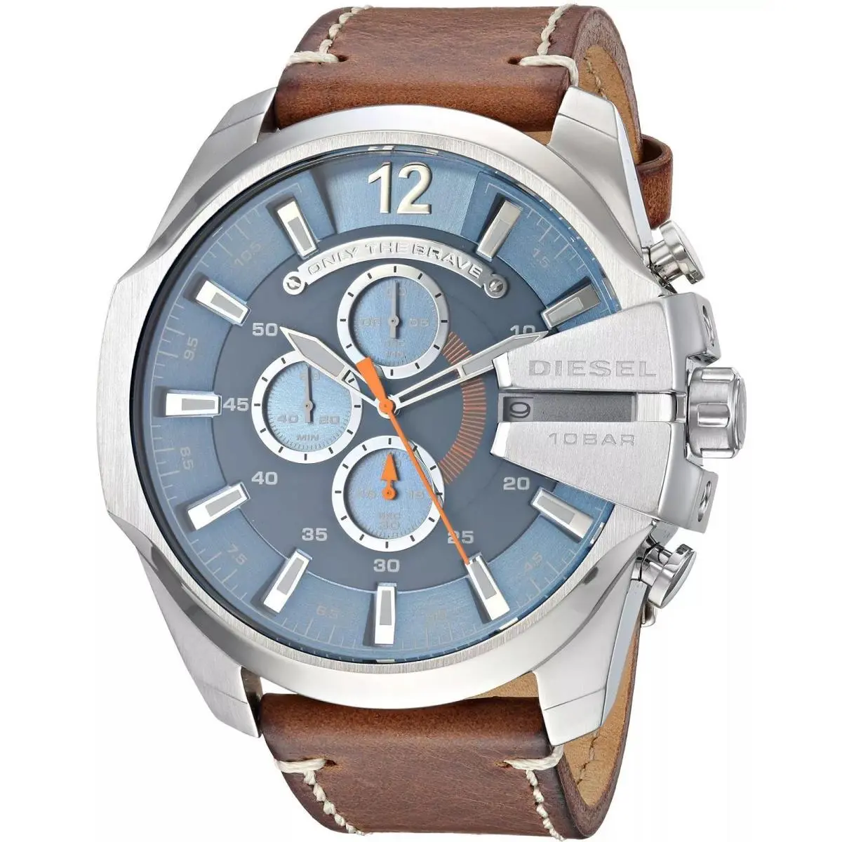 Mega Chief Chronograph Leather Mens Watch DZ4458 by Diesel