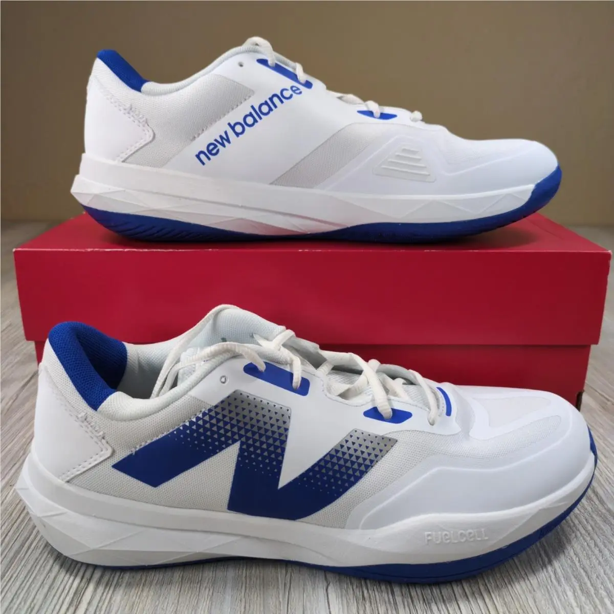 New Balance 796v4 Pickleball Shoes White/blue Mens Size 9 D New MCH796G4