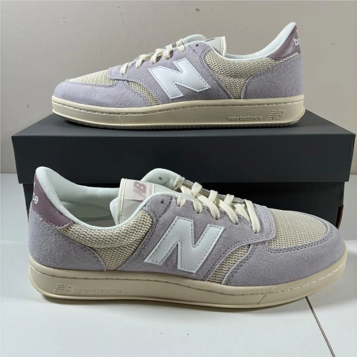 Balance T500 Sneakers Size 13 Grey Beige CT500GC Suede Mesh Court Shoe by New Balance
