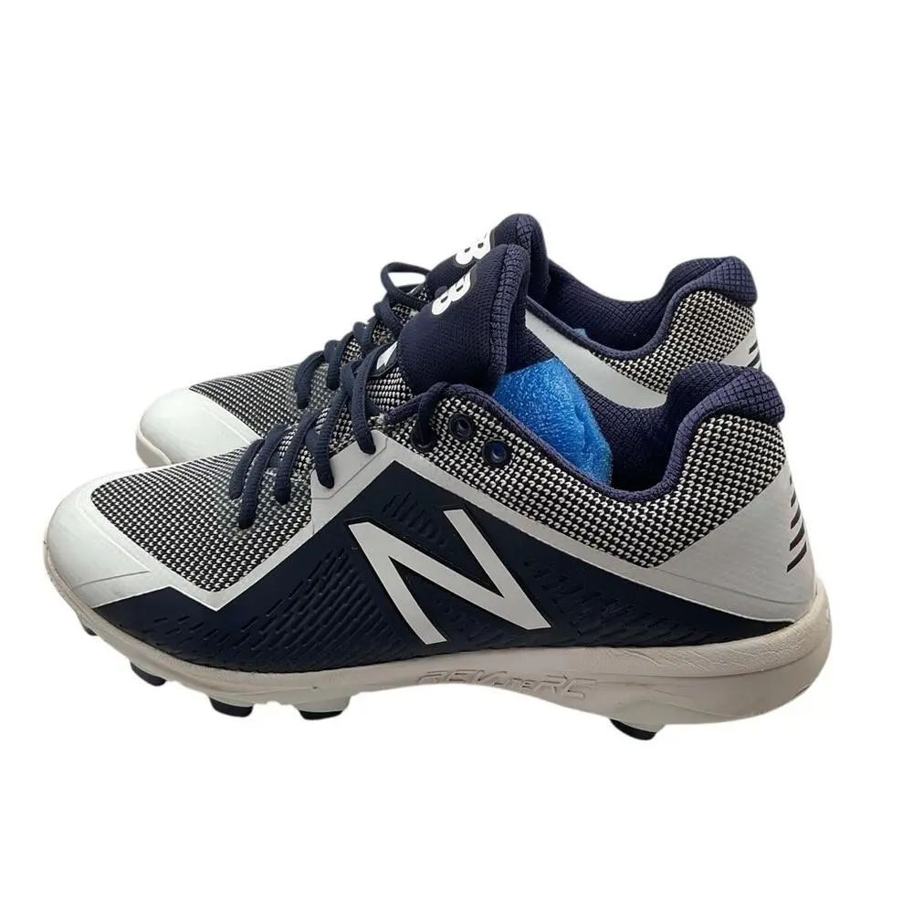 Men Navy and White Athletic Cleats Shoes Size 12.5 by New Balance