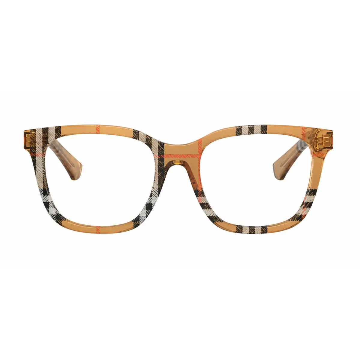 Burberry BE 2455 4163 Check Sand Plastic Square Eyeglasses 50mm