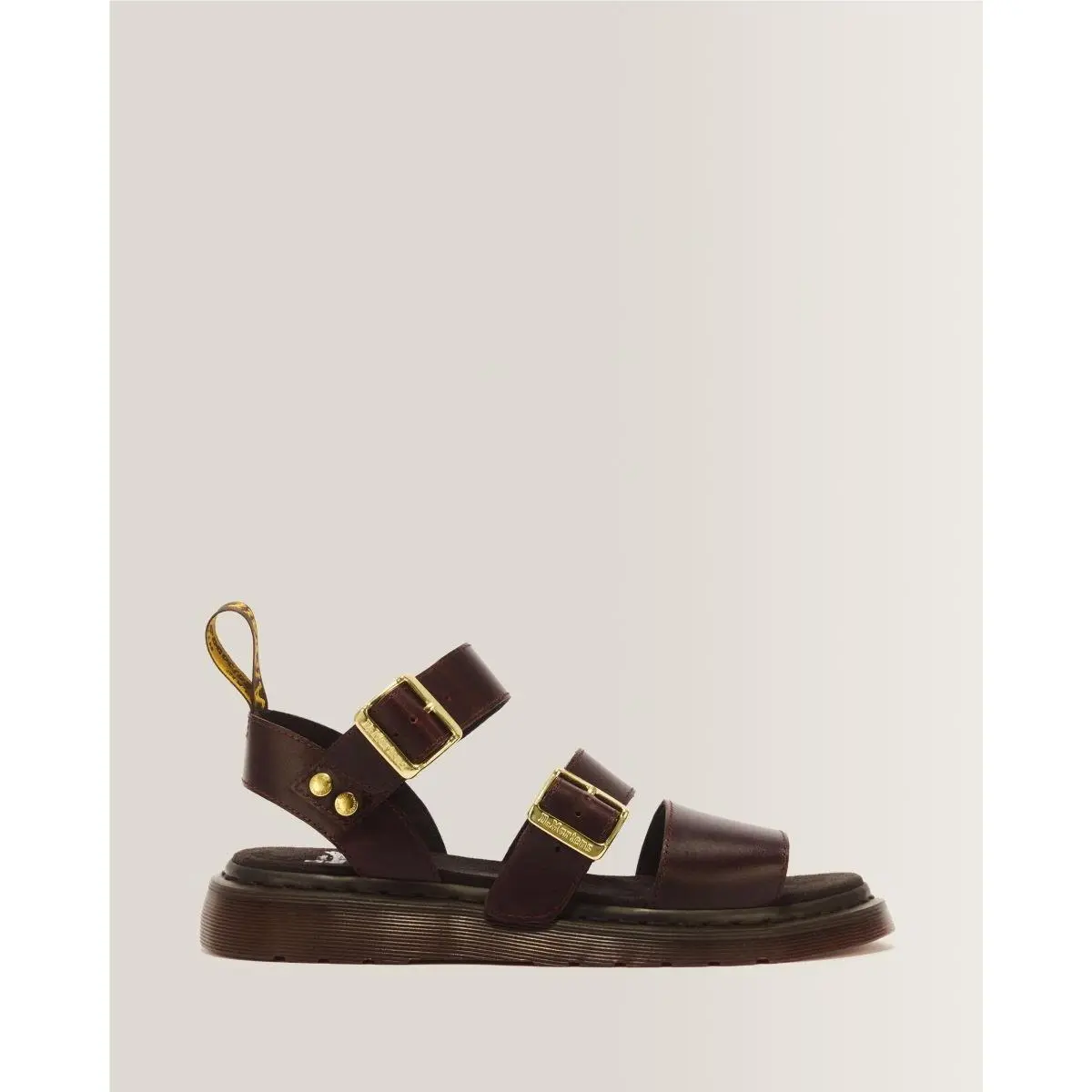 Dr Martens Women`s Gryphon Sandal Charro Atlas Leather - 42329200 Black