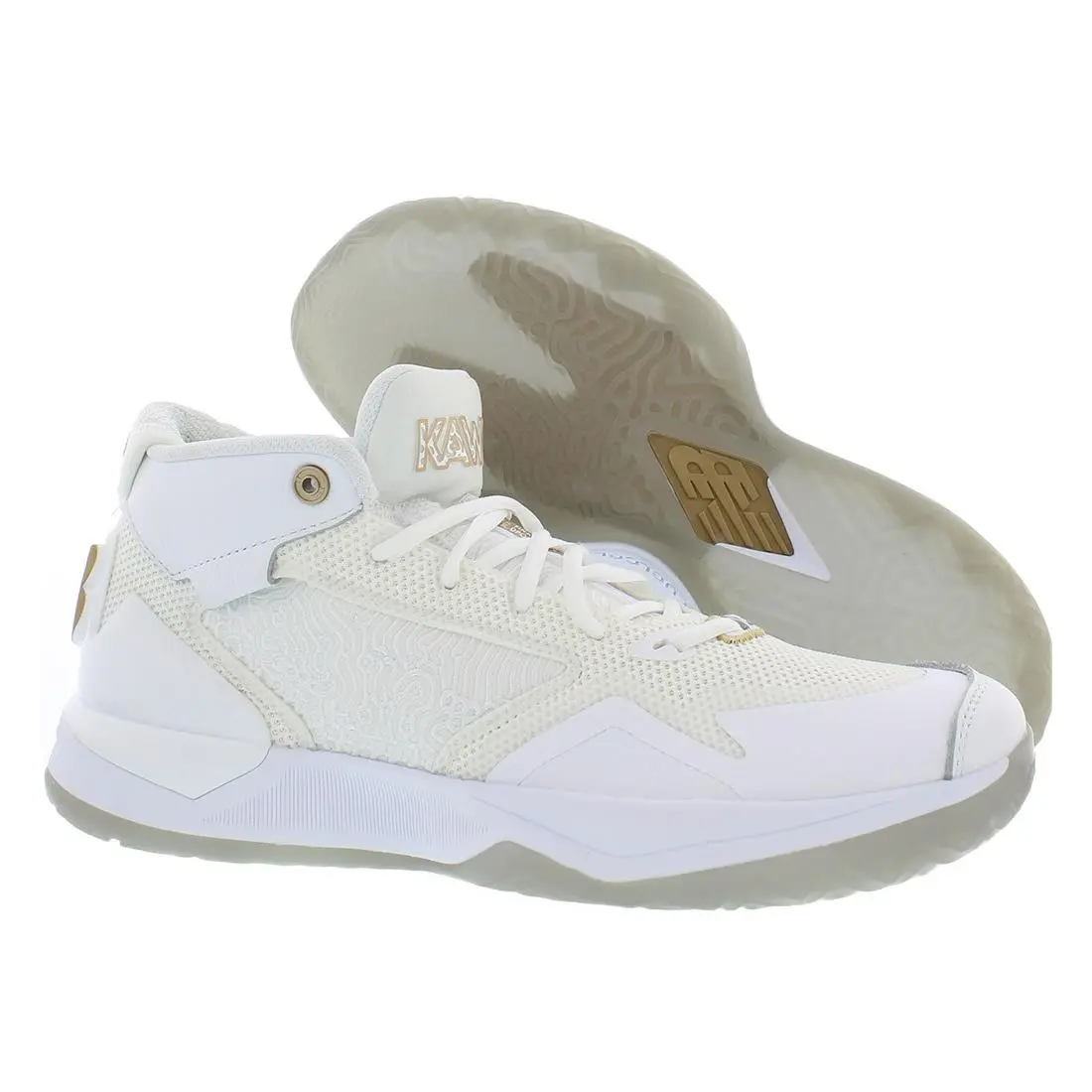 New Balance Kawhi 1 Mens Shoes Size 8.5 Color: White/gold/egret - White, Main: Off-White
