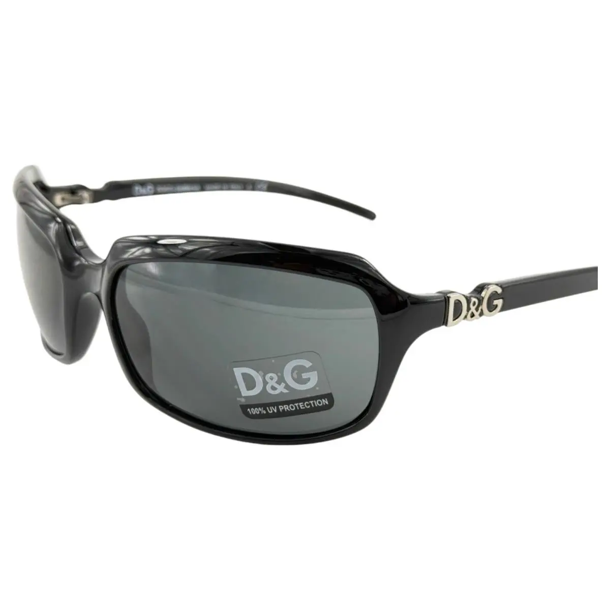 Dolce Gabbana DG2192 Womens Plastic Wrap Sunglass 0B5 Black 62-17 Italy w Case by Dolce & Gabbana