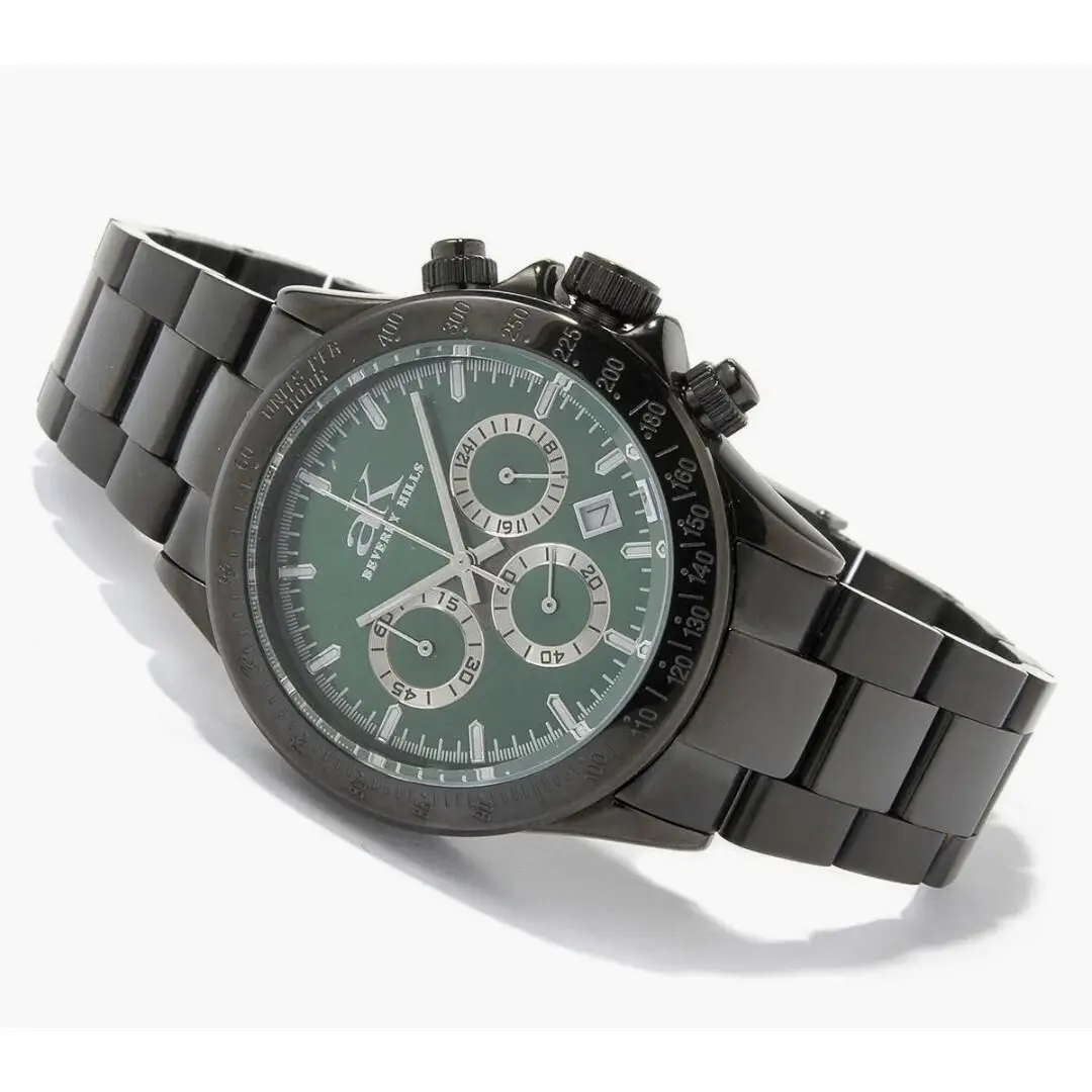 Men`s Sports Black Chronograph Watch by Adee Kaye