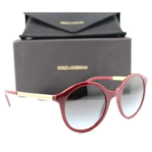 Dolce  DG4358 3091/8G Gabbana DG4358 3091/8G Bordeaux Gold/grey Gradient Lens Sunglasses 50-21 by Dolce & Gabbana