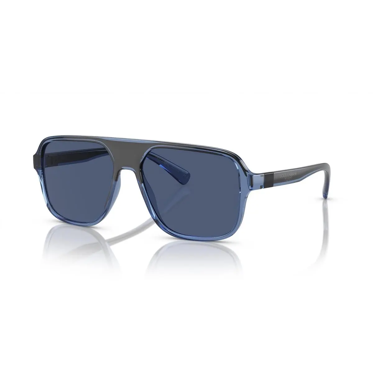 Dolce Gabbana DG6134 Men`s Sunglasses Transparent Blue/black/dark Blue 57 by Dolce & Gabbana