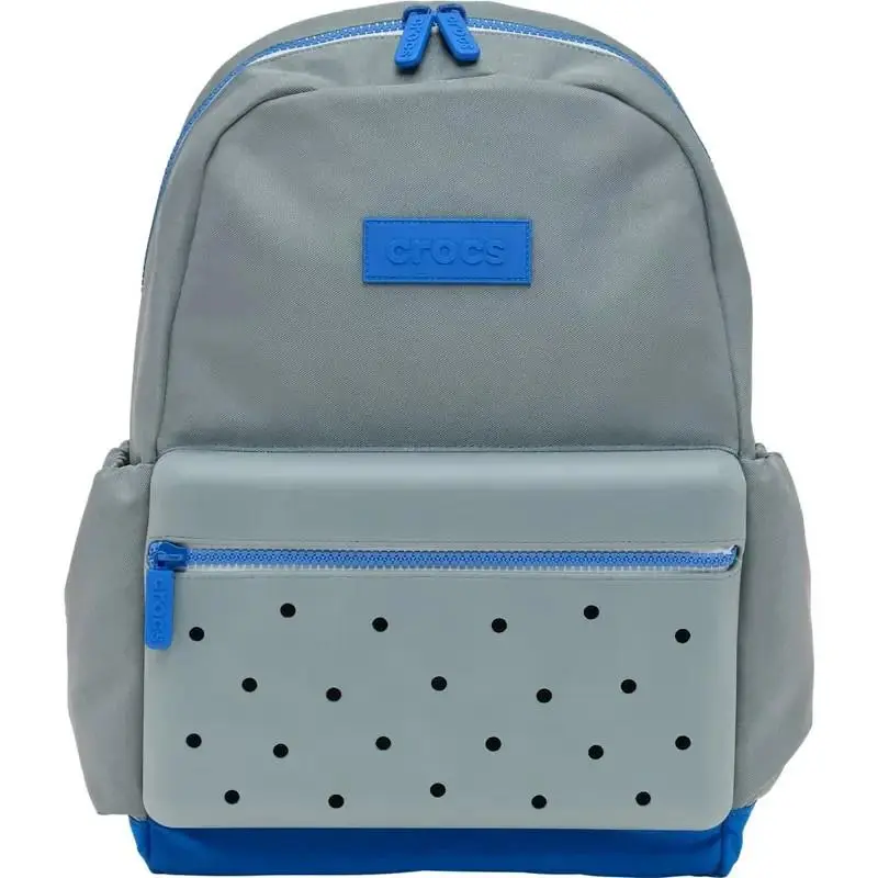 Classic Nylon Backpack School Travel Bag Lightweight Durable Personalize Grey/Multi by Crocs