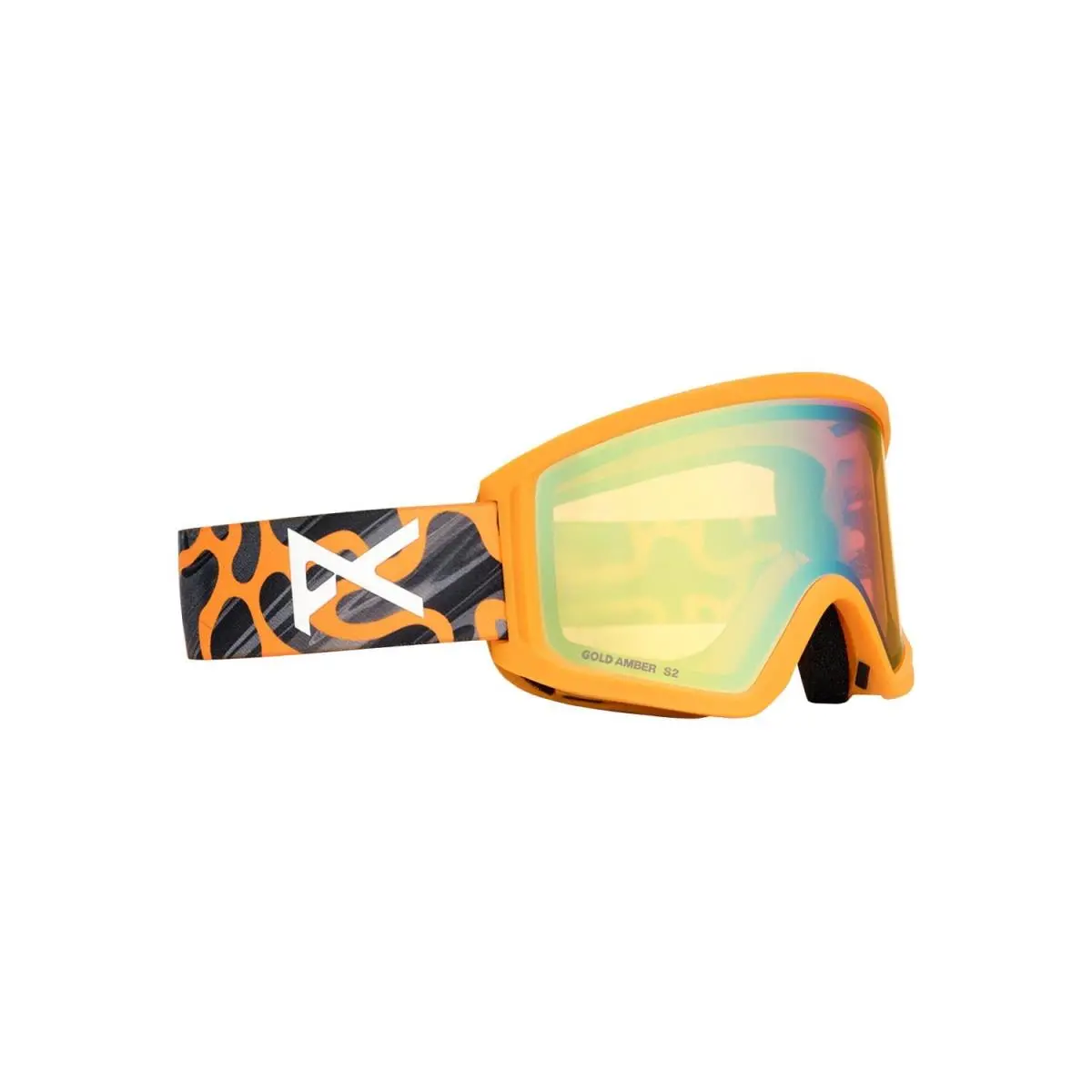 Tracker 2.0 Snow Goggles Blobs Frame Gold Amber Lens by Anon