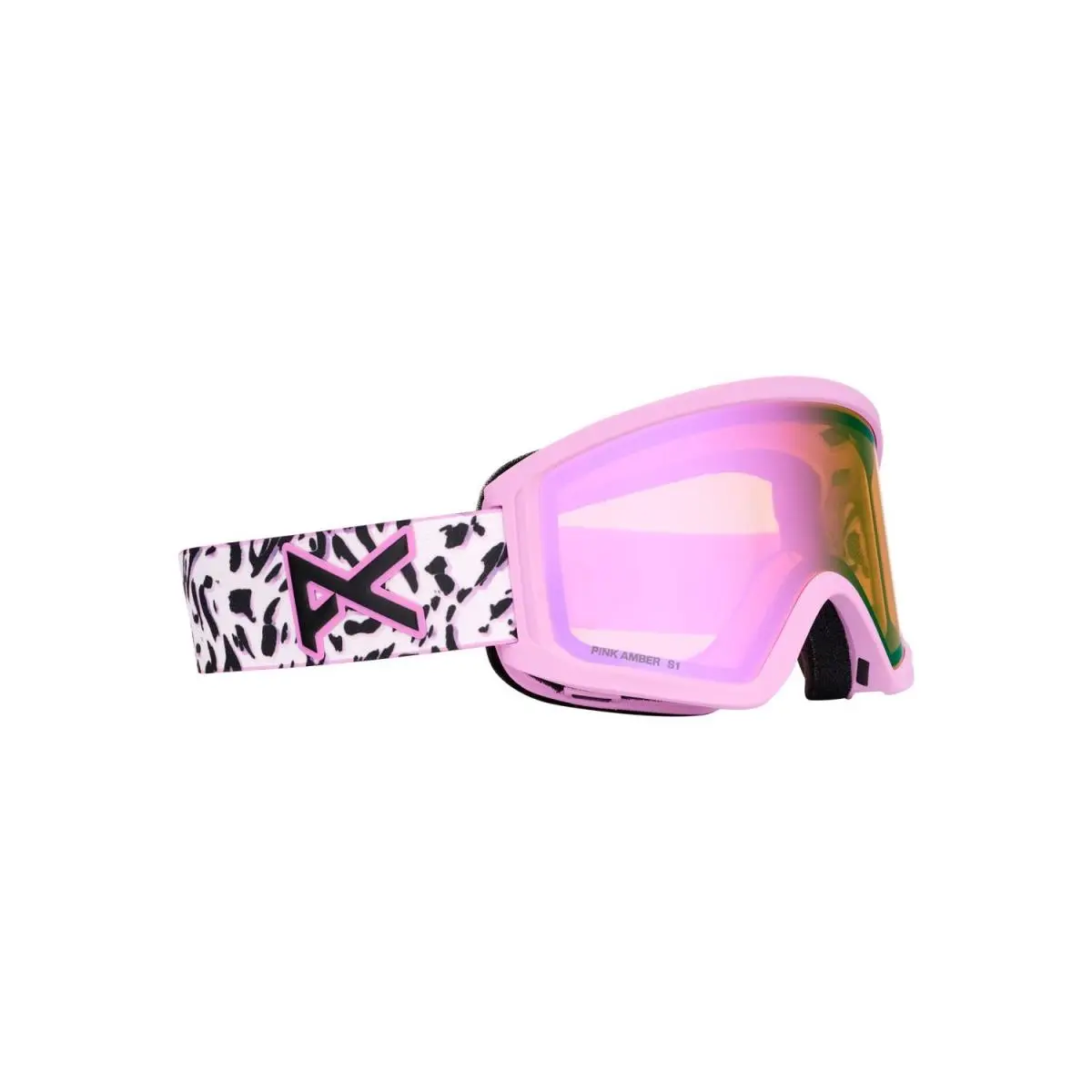Tracker 2.0 Snow Goggles Leopard Pink Frame Pink Amber Lens by Anon