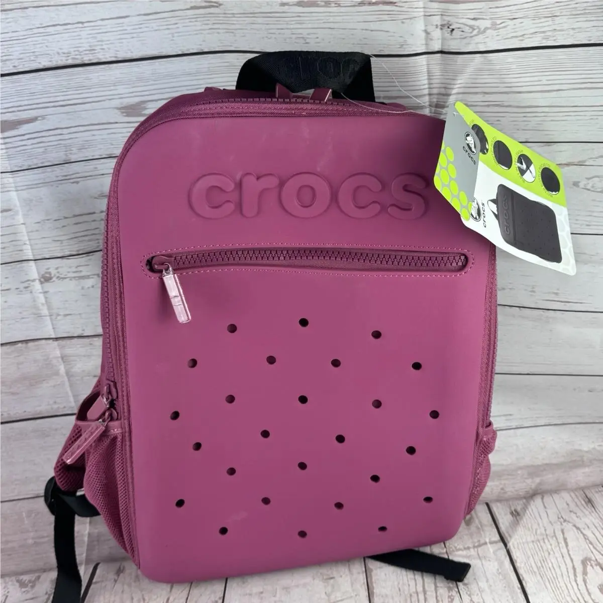 Crocs Classic Backpack Royal Pink Jibbitz Charm School Laptop Travel Bag