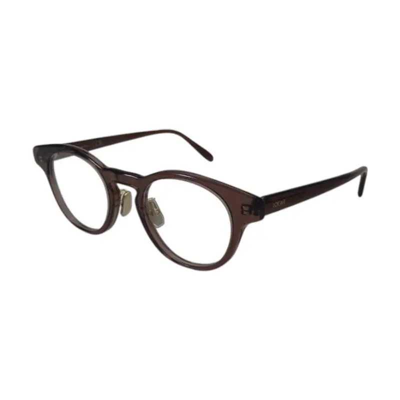 LW50085F 050 Unisex Designer Eyeglasses Shiny Brown Acetate Frame by Loewe