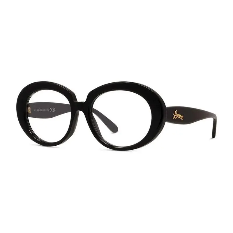 LW50089I 001 Women’s Eyeglasses Shiny Black Acetate Frame 53mm by Loewe