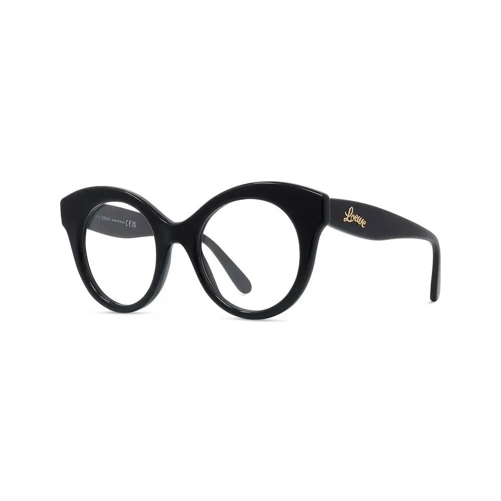 LW50074F 001 Women’s Eyeglasses Shiny Black Acetate Frames 50mm by Loewe