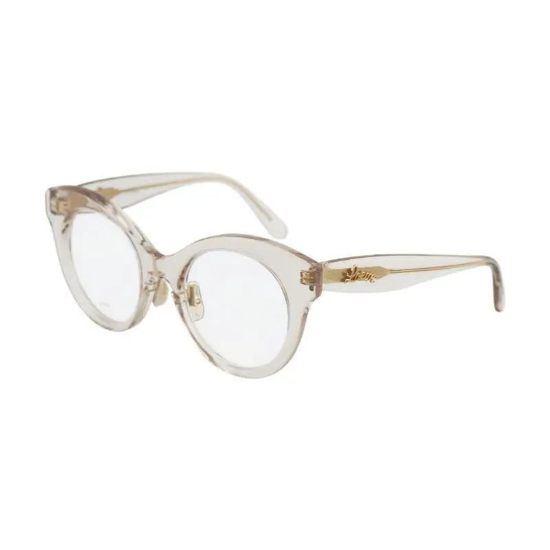 LW50074F 057 Women’s Eyeglasses Transparent Brown Acetate Frame by Loewe