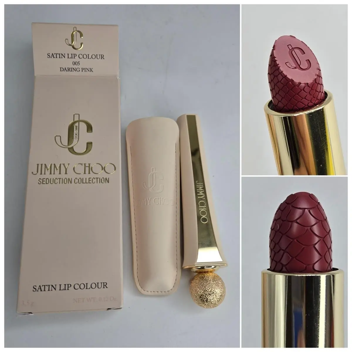Darling Pink 005 Satin Lip Color Seduction Collection 0.12oz by Jimmy Choo