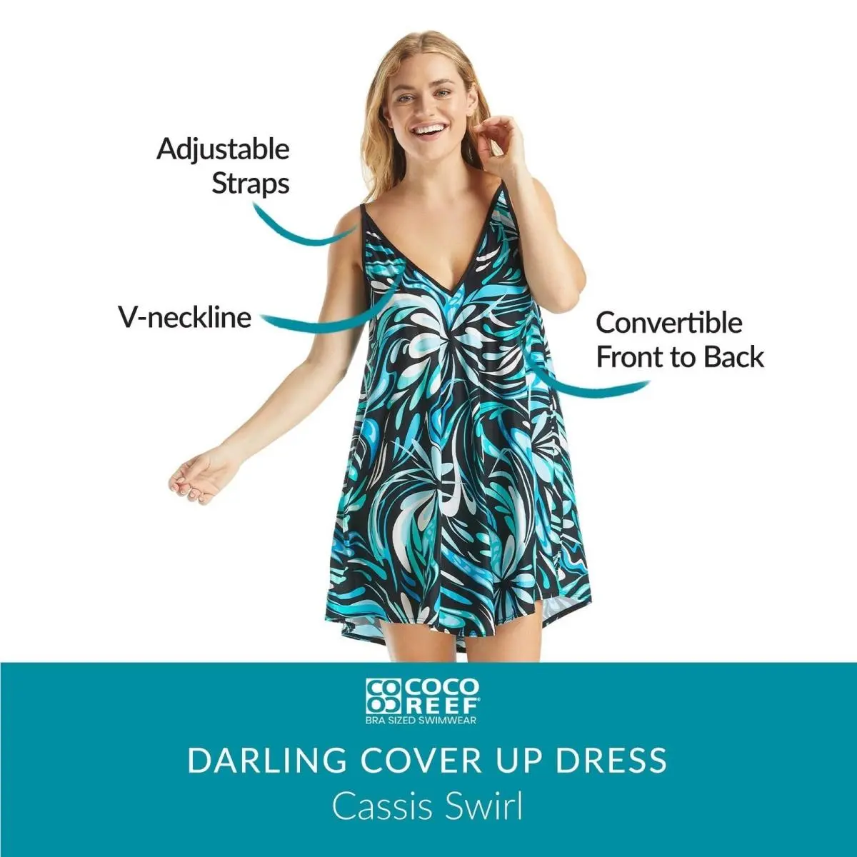 Reef clothing - Cassis Swirl Black/Multi 004 1