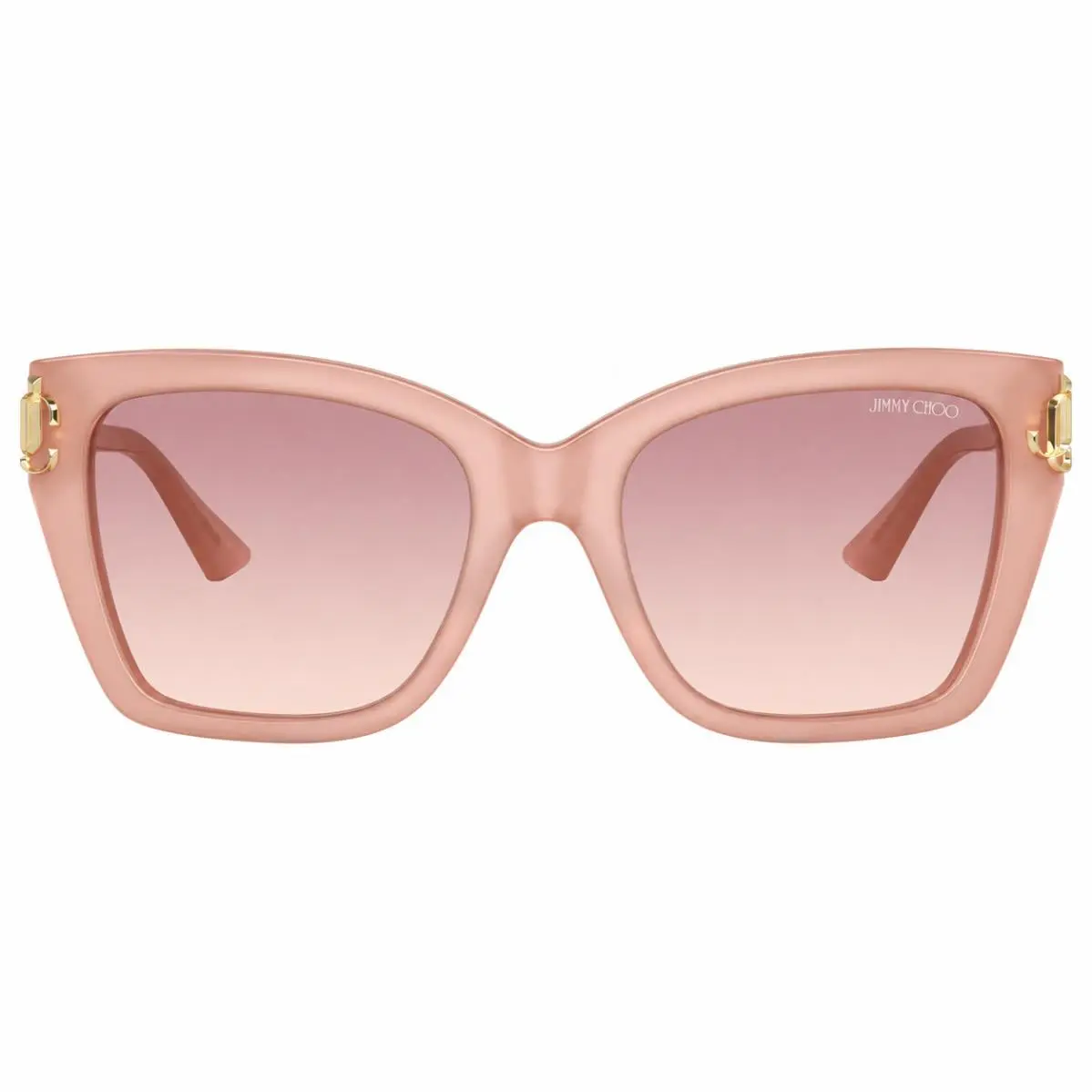 JC 5012 502768 Opal Pink Plastic Sunglasses Brown Gradient Lens by Jimmy Choo